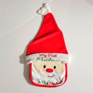 My First Christmas Bib & Hat